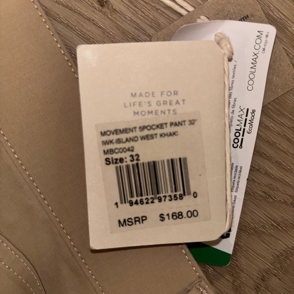 Faherty Men's Movement 5-Pocket Khaki NWT - Picture 3 of 3